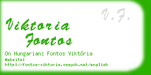 viktoria fontos business card