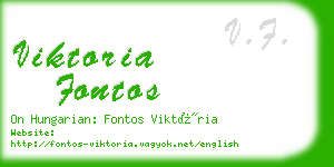 viktoria fontos business card